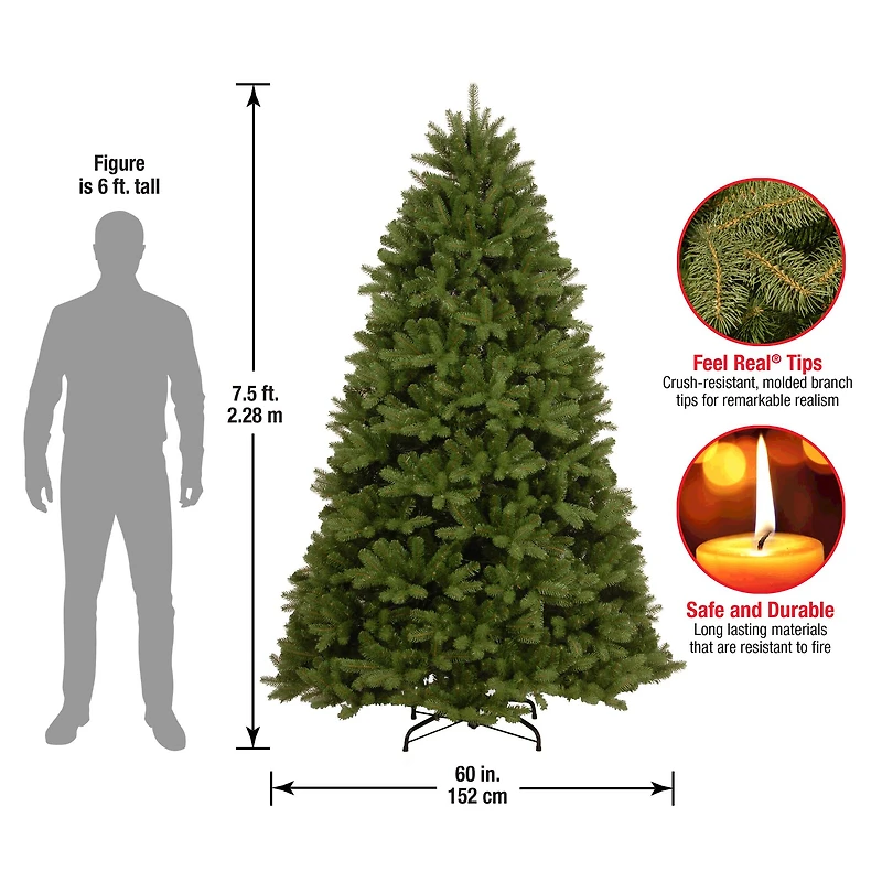 7.5ft. Unlit Newberry® Spruce Artificial Christmas Tree