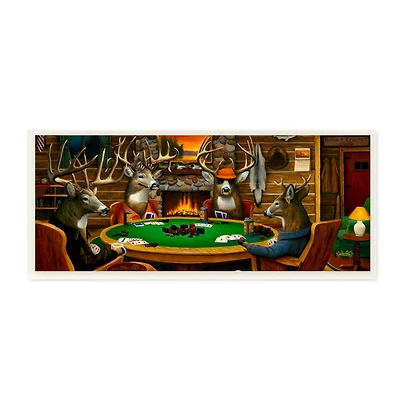 Stupell Industries Deer Animals Playing Poker Wall Art