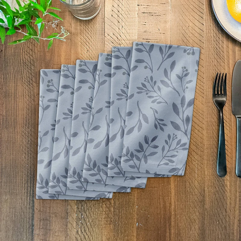 Delicate Floral Cotton Twill Napkin