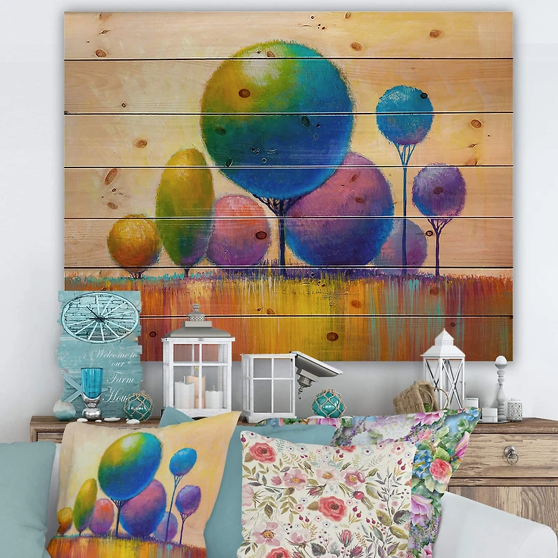 Designart - Colourful Ornamental Trees VIII