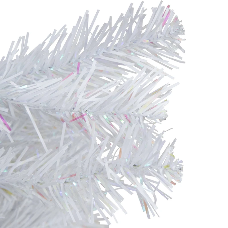 18" Unlit White Iridescent Spruce Artificial Christmas Tree