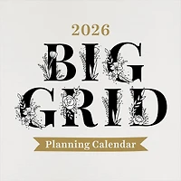 2026 Big Grid-Floral Wall Calendar