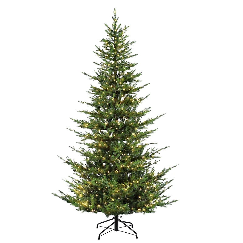 7.5ft. Pre-Lit Natural Fir Artificial Christmas Tree, Clear Lights
