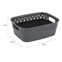 Kitchen Details Gray Gemstone Storage Tote Basket