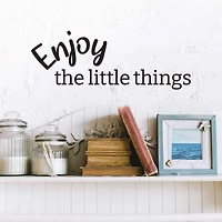 Leisure Arts® Vinyl Enjoy the Little Things Black Wall Decal