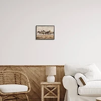 Stupell Industries Galloping Horse Herd Countryside Framed Giclee Art