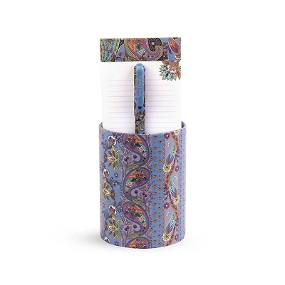 Vera Bradley® Provence Paisley Stripes Pen, Cup & Notepad Set