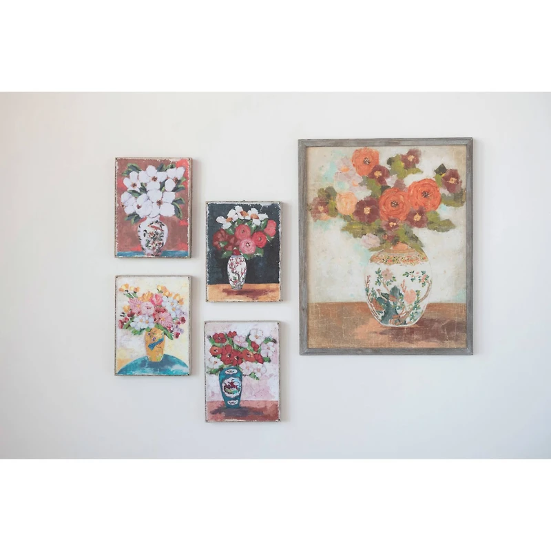 Hello Honey® Flowers in Vase Wood Framed Wall Décor