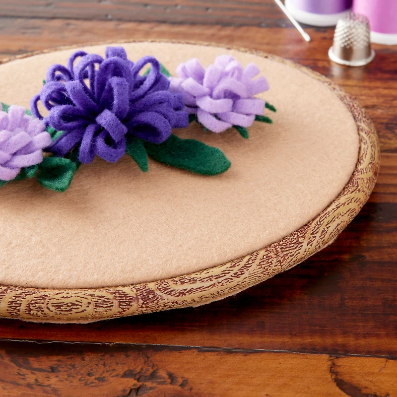 Anchor® 7.5" Faux Wood Oval Embroidery Hoop & Frame