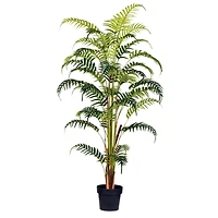 5ft. Artificial Potted Fern Palm with Real Touch Leaves