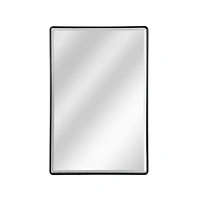 Head West Black Metal Medicine Cabinet with Beveled Mirror