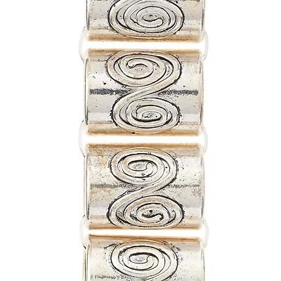 12 Pack:  Antique Silver Metal Tube Beads, 14mm by Bead Landing™