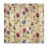 Designart - Pink and Blue Pansy Flowers I