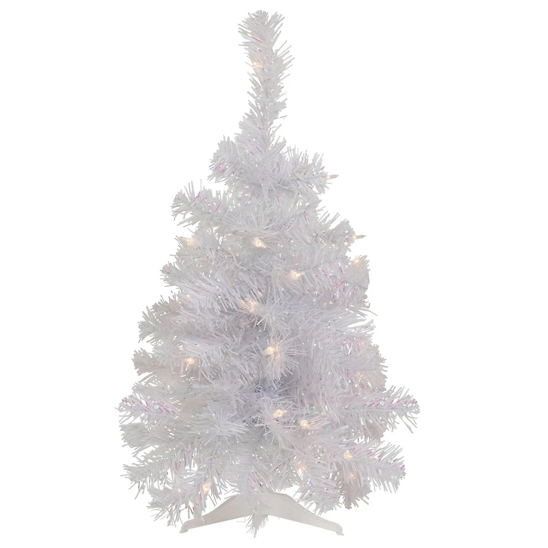 2ft. Pre-Lit White Rockport Pine Artificial Christmas Tree