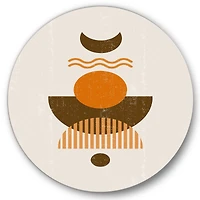 Designart - Abstract Sun and Moon In Earth Tones