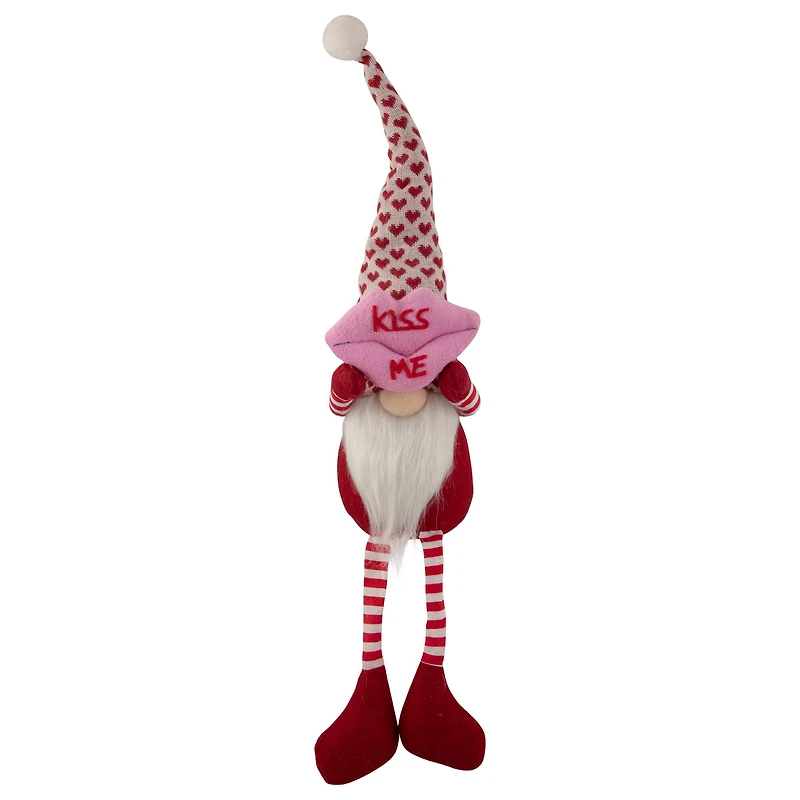 23" Sitting Kiss Me Lips Valentine's Day Gnome
