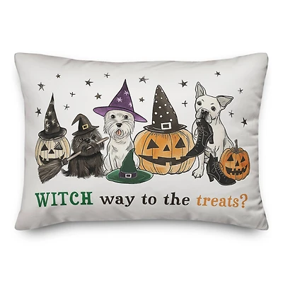 Witch Way to Treats 14" x 20" Spun Poly Pillow
