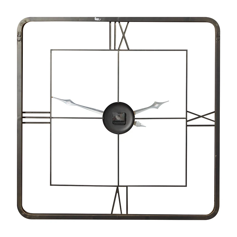 Gold Glam Metal Wall Clock, 36" x 36"