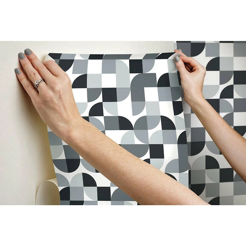 RoomMates Mid-Century Geometric Peel & Stick Wallpaper