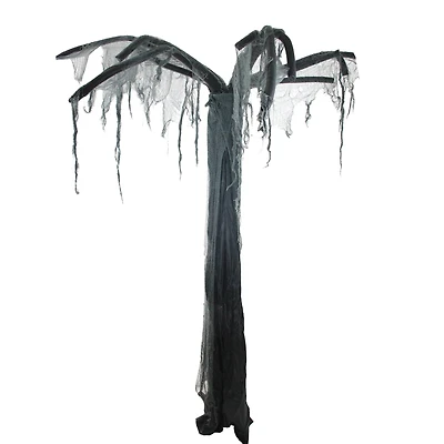 7.5ft. Black & Gray Spooky Standing Ghost Tree Halloween Decoration