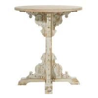 2.5ft. White Chinese Fir Farmhouse Accent Table