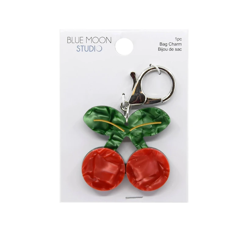 Blue Moon Studio™ Layered Cherry Bag Charm