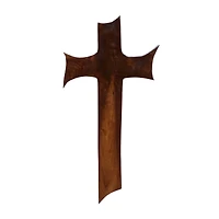 Brown Teak Wood Eclectic Style Wall Decor 20" x 10" x 1"