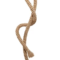 63" Brown Jute Rope & Iron Rustic Floor Lamp