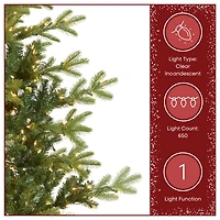 6.5ft. Pre-Lit Feel-Real® Norwegian Spruce Artificial Christmas Tree, Clear Lights
