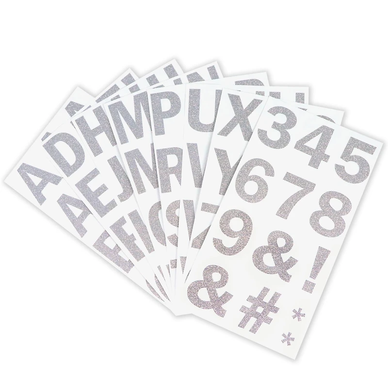 Silver Glitter Alphabet Stickers by Recollections™