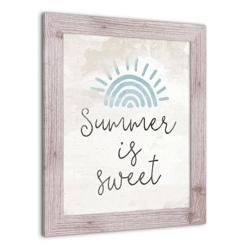Summer is Sweet Western White Framed Print