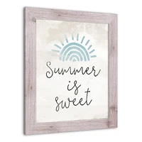 Summer is Sweet Western White Framed Print