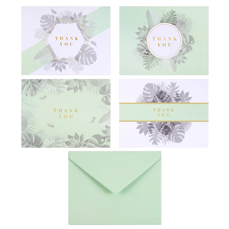 Mint Thank You Flat Cards & Envelopes by Recollections™, 4.25" x 5.5"