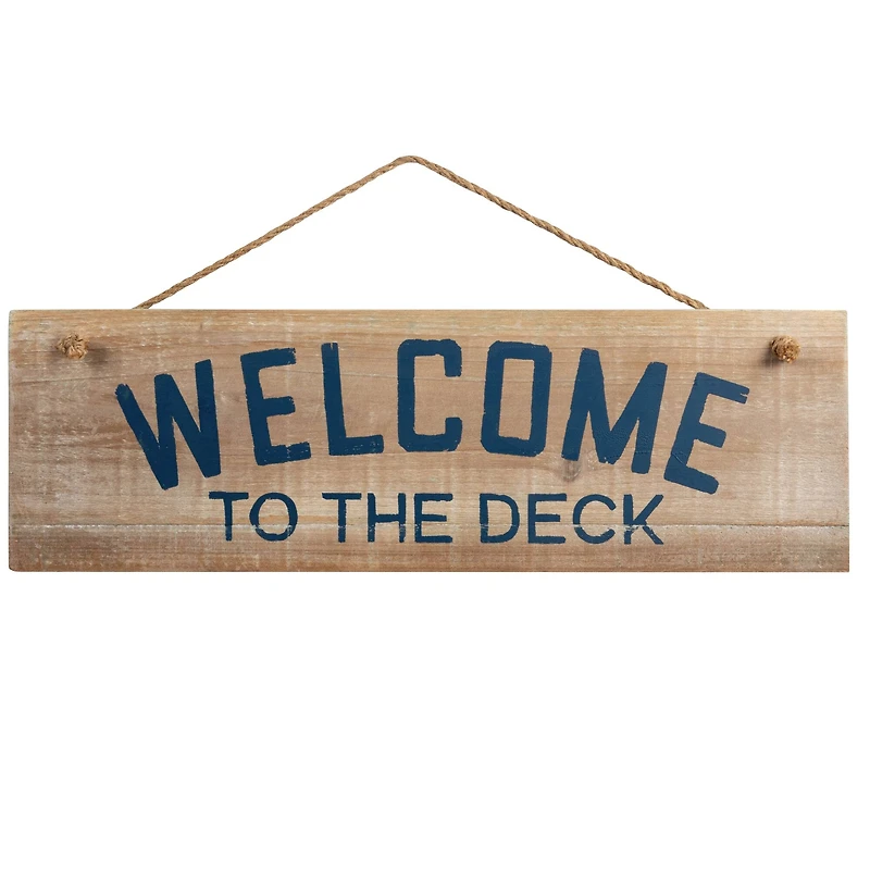 Hello Honey® Welcome to the Deck Wood Wall Hanging