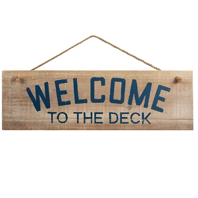 Hello Honey® Welcome to the Deck Wood Wall Hanging