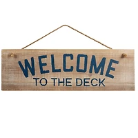Hello Honey® Welcome to the Deck Wood Wall Hanging