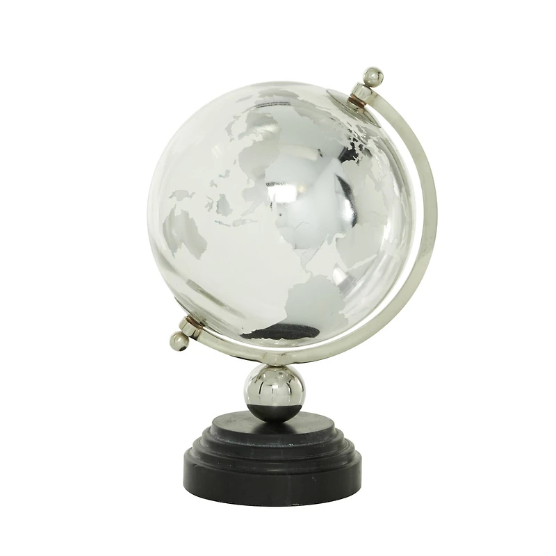 13" Silver Ceramic Glam Globe