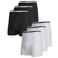 Galaxy by Harvic Men's Stretch Cotton Boxer Briefs 6 Pack