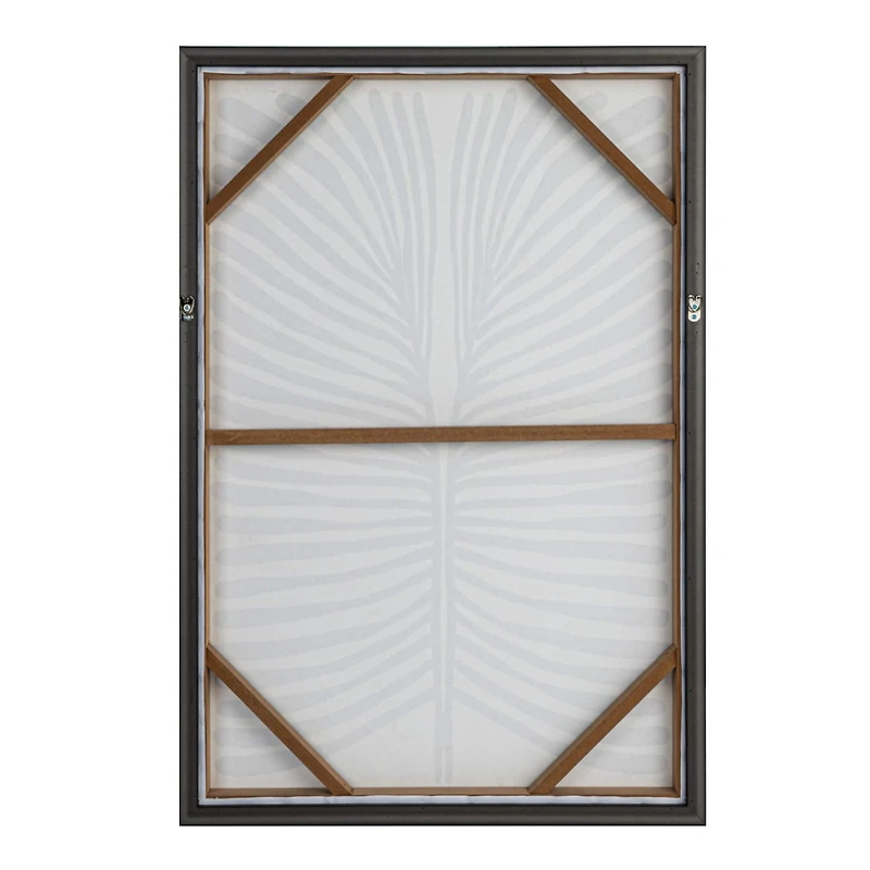 Hello Honey® 36.5" Black & Cream Abstract Lines Framed Wall Decoration