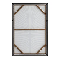 Hello Honey® 36.5" Black & Cream Abstract Lines Framed Wall Decoration