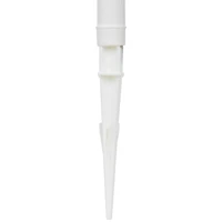 8" White C7 Candle Pathway Markers Christmas Lights With White Wire, 10ct.