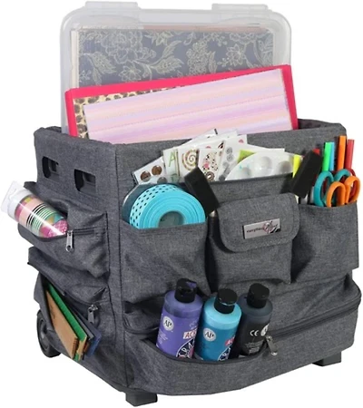 Everything Mary Flowers Rolling Craft Bag