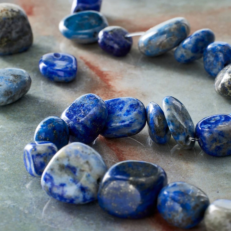 Blue Dyed Lapis Potato Beads by Bead Landing™