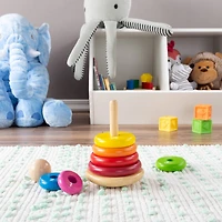 Toy Time Wooden Rainbow Stacking Rings