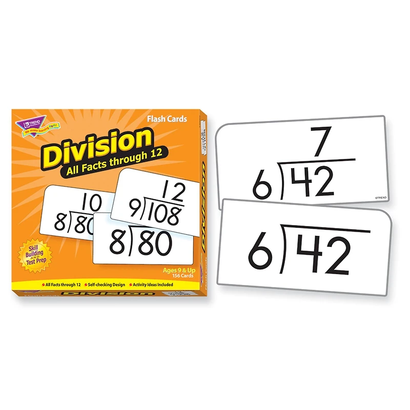 Trend Enterprises® Division 0-12 All Facts Skill Drill Flash Cards