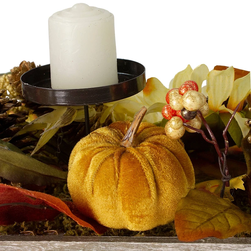 2.5ft. Autumn Harvest Sunflower 3-Piece Candle Holder