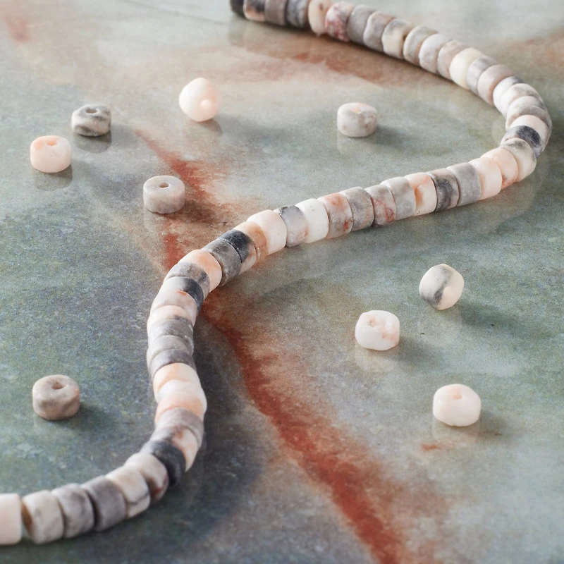 Pink Zebra Matte Heishi Beads by Bead Landing