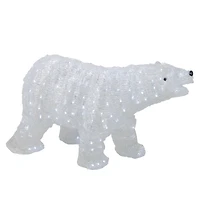 28" Lighted Commercial Grade Acrylic Polar Bear Christmas Display Decoration