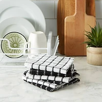 DII® & White Windowpane Terry Dishcloths