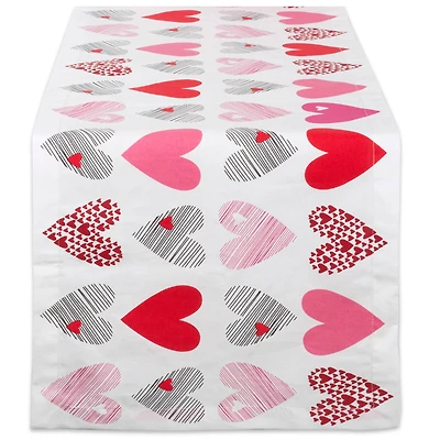 DII® 72" Hearts Collage Print Table Runner